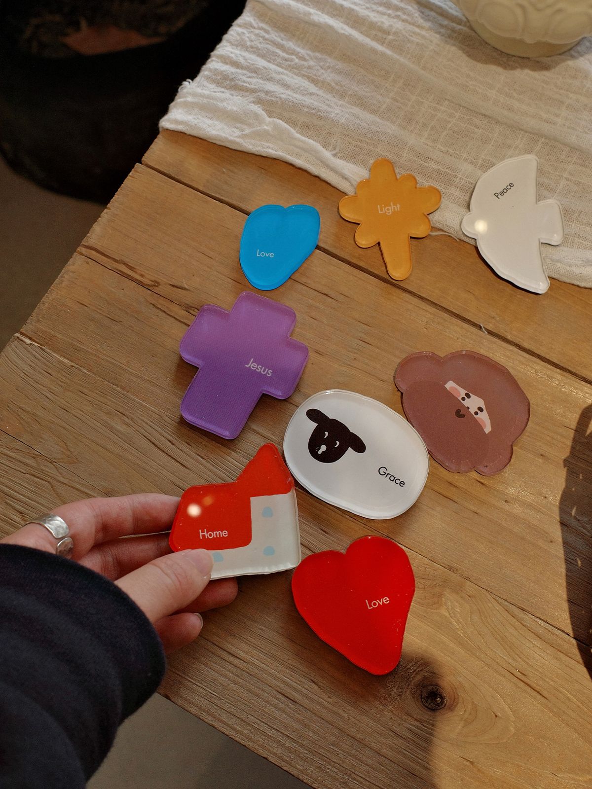 光盐生活馆原创设计插画元素色彩亚克力冰箱贴磁力贴