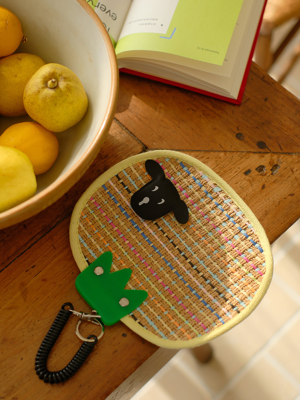 光盐生活馆原创立体小羊手工编织扇便携小扇子多用途挂饰草场的羊