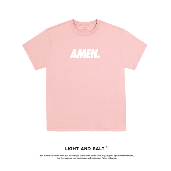 【阿们】糖果色男女款纯棉宽松T恤情侣团契服 阿们/AMEN