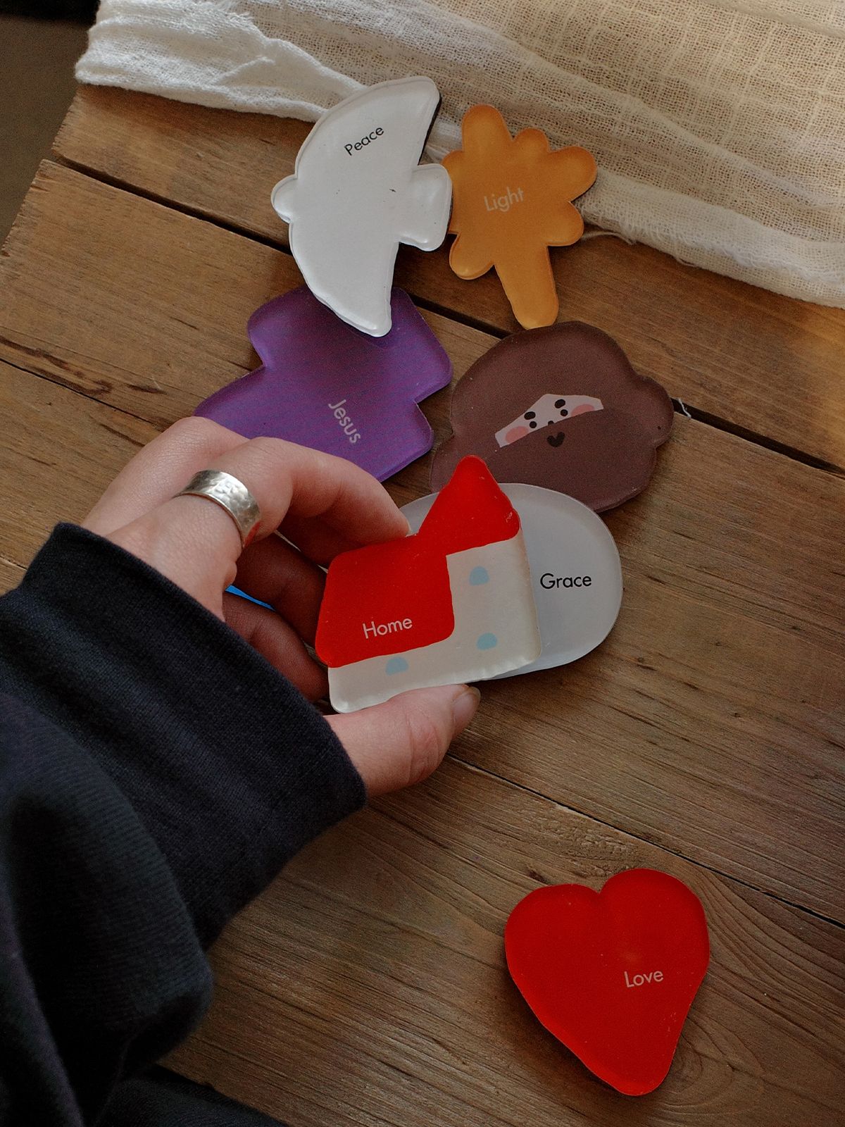 光盐生活馆原创设计插画元素色彩亚克力冰箱贴磁力贴