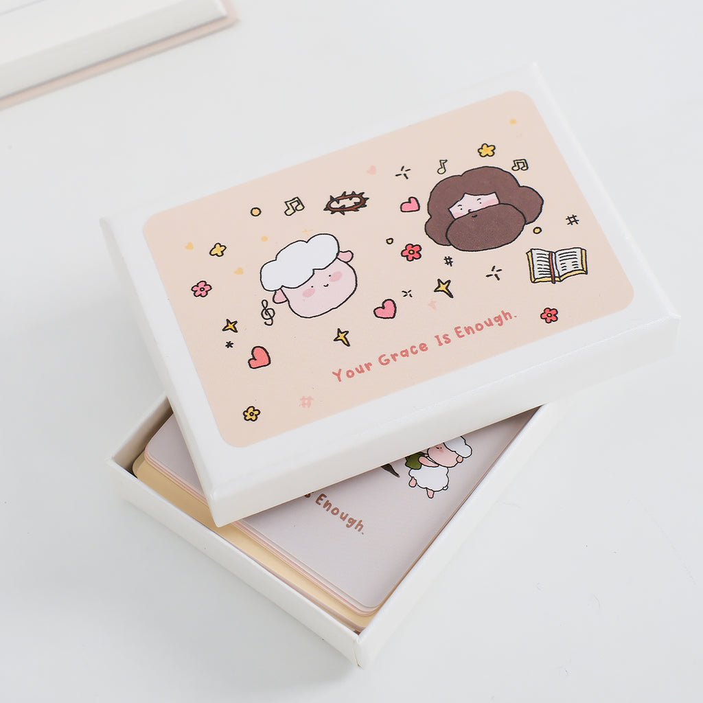 【插画经文卡】手绘插画金句经文主题卡片/恩典卡/应许卡/祝福卡/被爱卡/平安卡/盒装30张