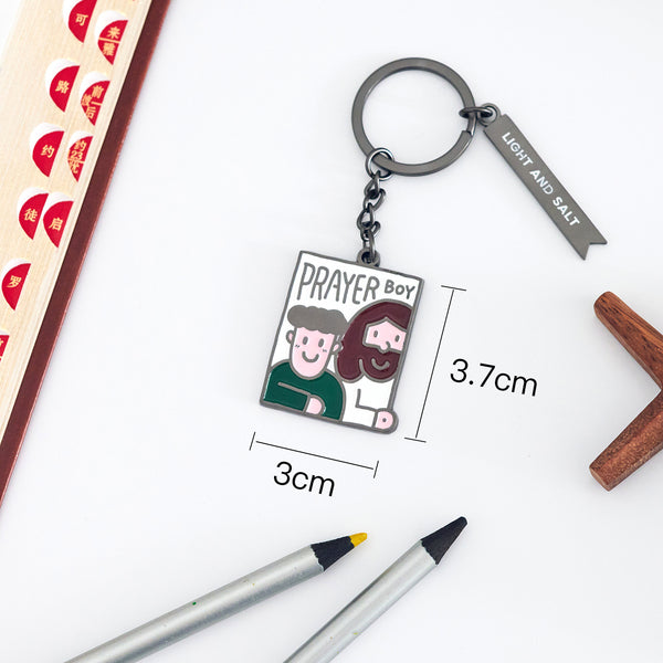 【钥匙扣挂饰】金属原创手绘设计 彩虹/同在/平安喜乐