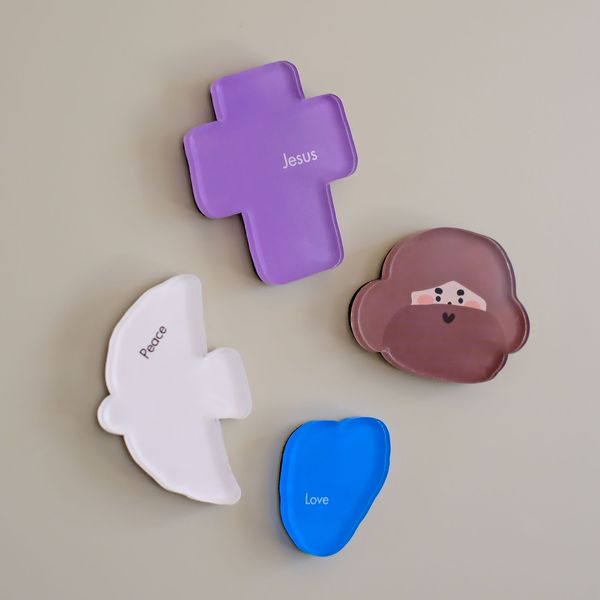 光盐生活馆原创设计插画元素色彩亚克力冰箱贴磁力贴