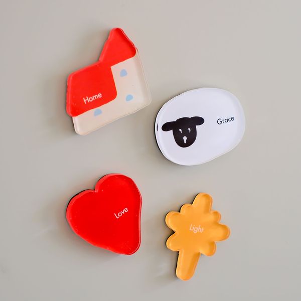 光盐生活馆原创设计插画元素色彩亚克力冰箱贴磁力贴