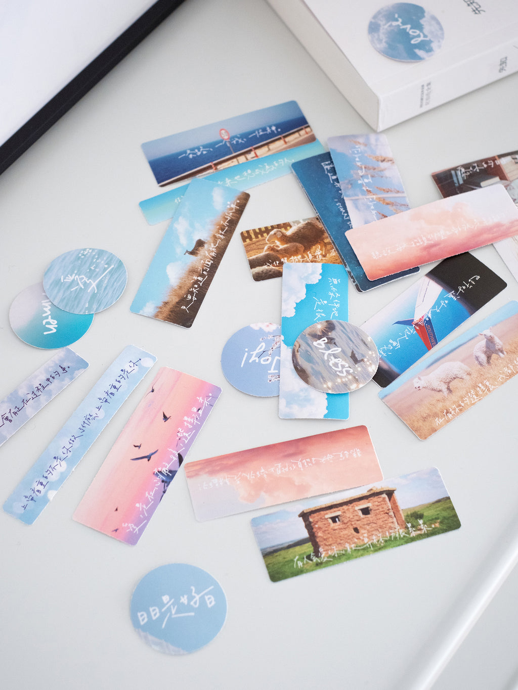 【中英文贴纸】PVC不干胶贴纸中文英文美好的话语