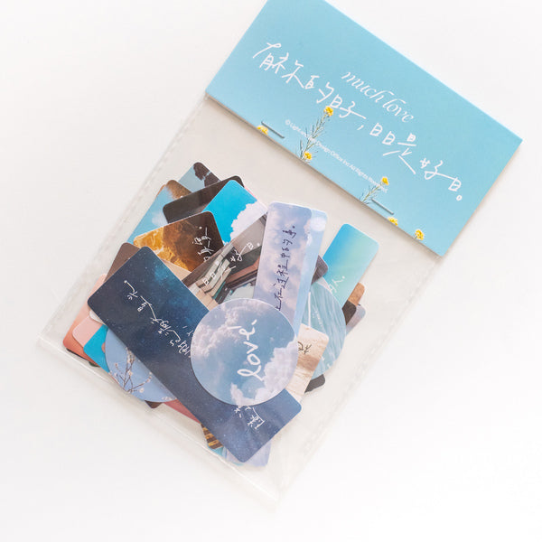 【中英文贴纸】PVC不干胶贴纸中文英文美好的话语