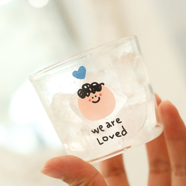 光盐生活馆简约插画小型玻璃杯玻璃套杯聚餐小杯子