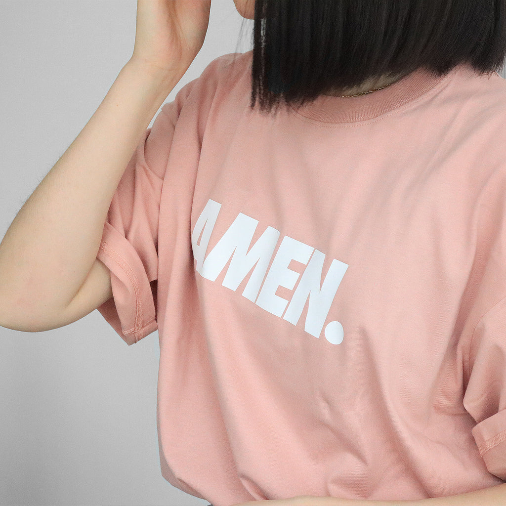 【阿们】糖果色男女款纯棉宽松T恤情侣团契服 阿们/AMEN