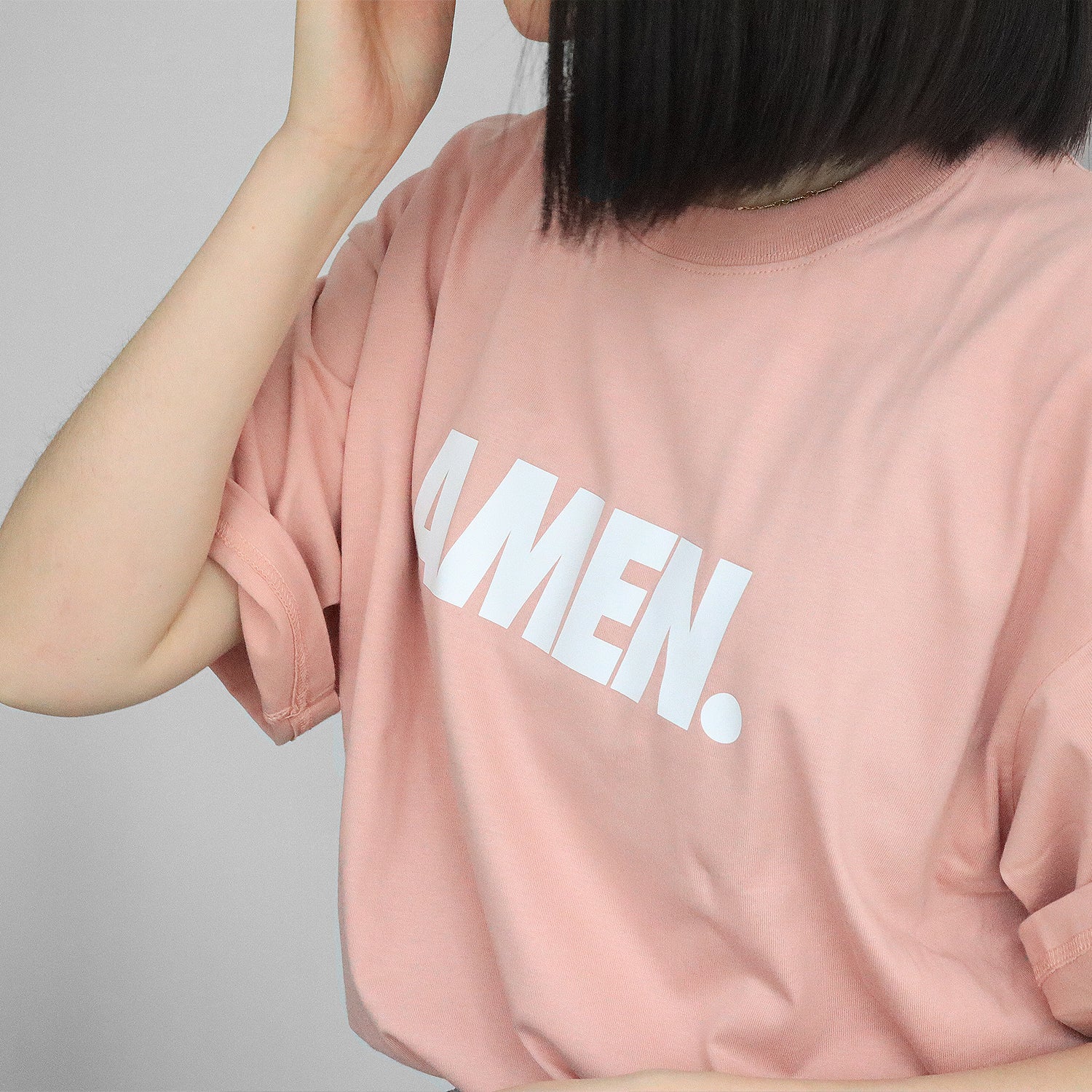 【阿们】糖果色男女款纯棉宽松T恤情侣团契服 阿们/AMEN