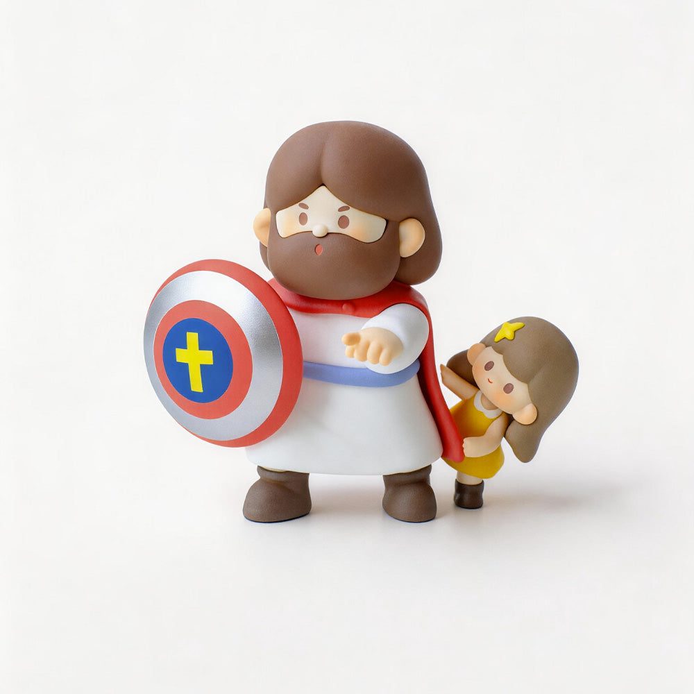 Light & Salt Jesus Figurine – Christian Desktop Décor, Faith-Inspired Gift for Baptism, Christmas & Easter