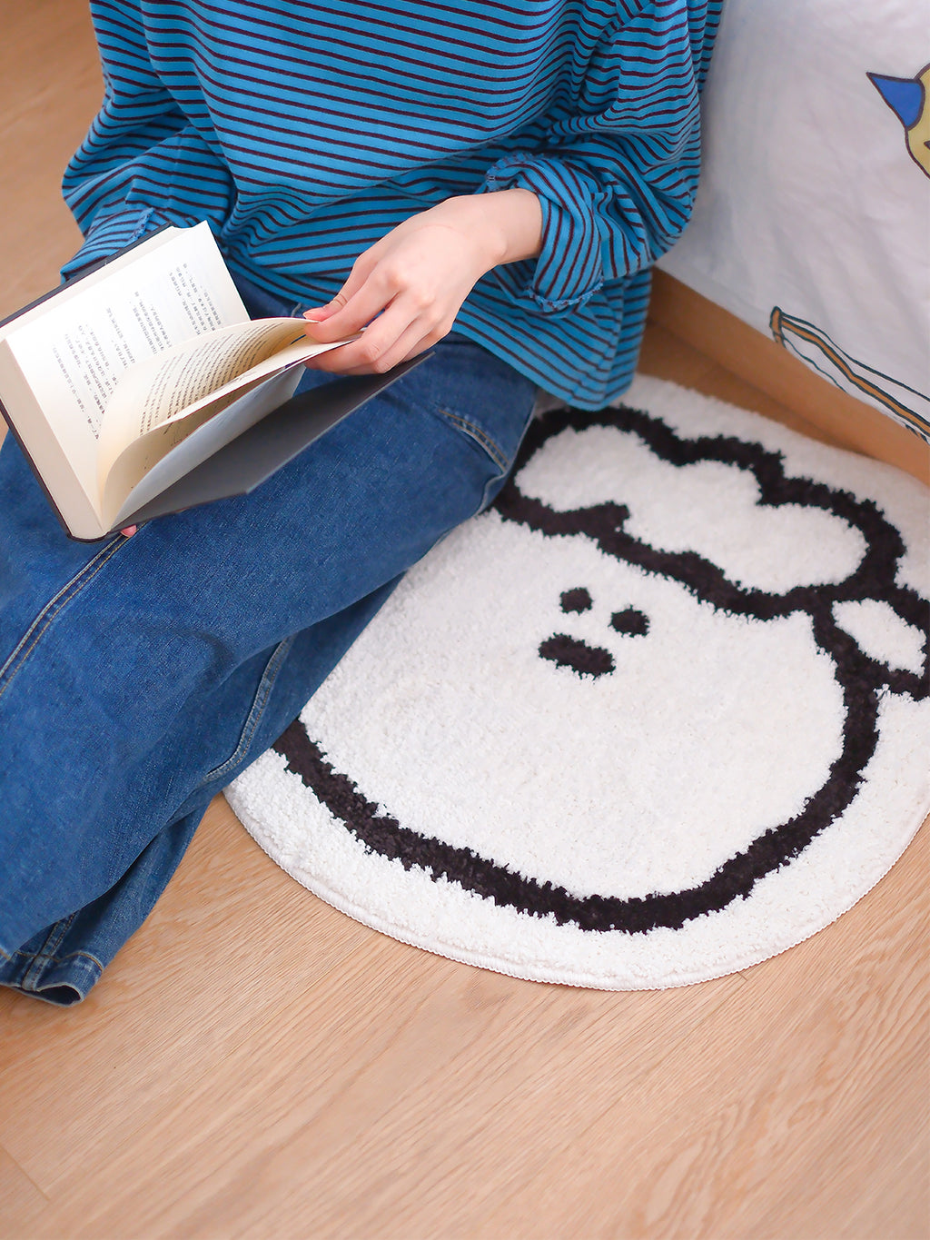 【dayday羊系列地垫】原创卡通插画圆头地垫防滑垫