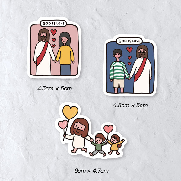 【冰箱贴】亚克力手绘冰箱贴/五饼二鱼/福杯满溢/主的小羊/教堂