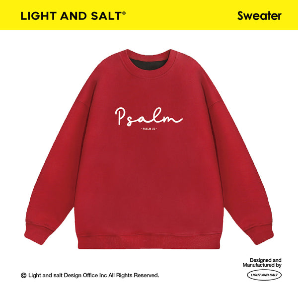 光盐生活馆秋冬新款重磅480g秋冬圆领双层卫衣休闲百搭宽松显瘦/诗篇23篇