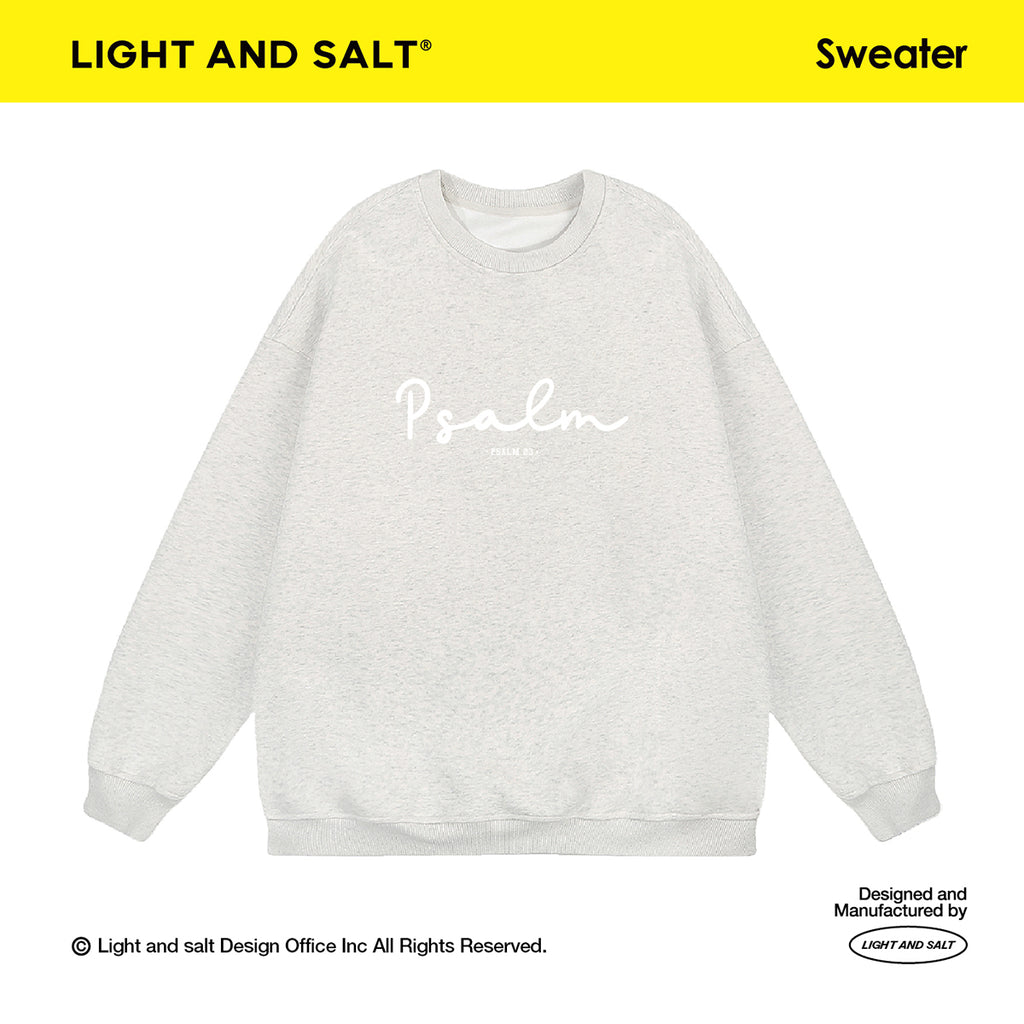 光盐生活馆秋冬新款重磅480g秋冬圆领双层卫衣休闲百搭宽松显瘦/诗篇23篇