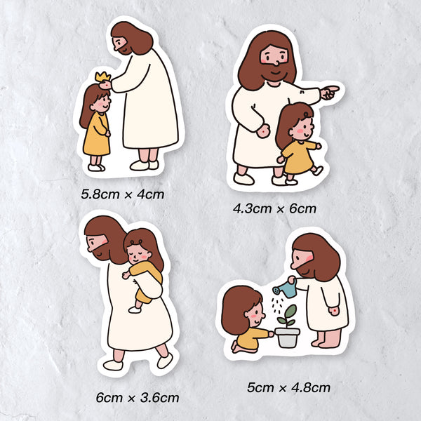 【冰箱贴】亚克力手绘冰箱贴/五饼二鱼/福杯满溢/主的小羊/教堂