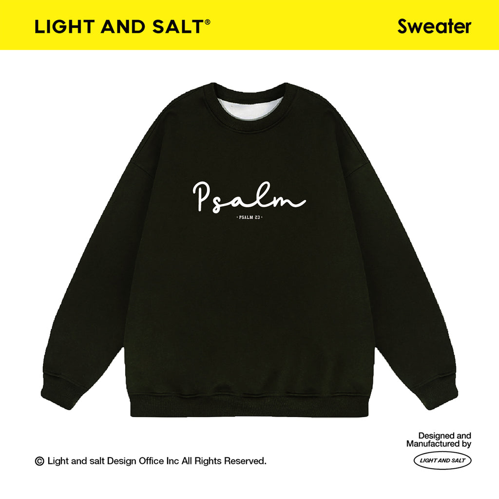 光盐生活馆秋冬新款重磅480g秋冬圆领双层卫衣休闲百搭宽松显瘦/诗篇23篇