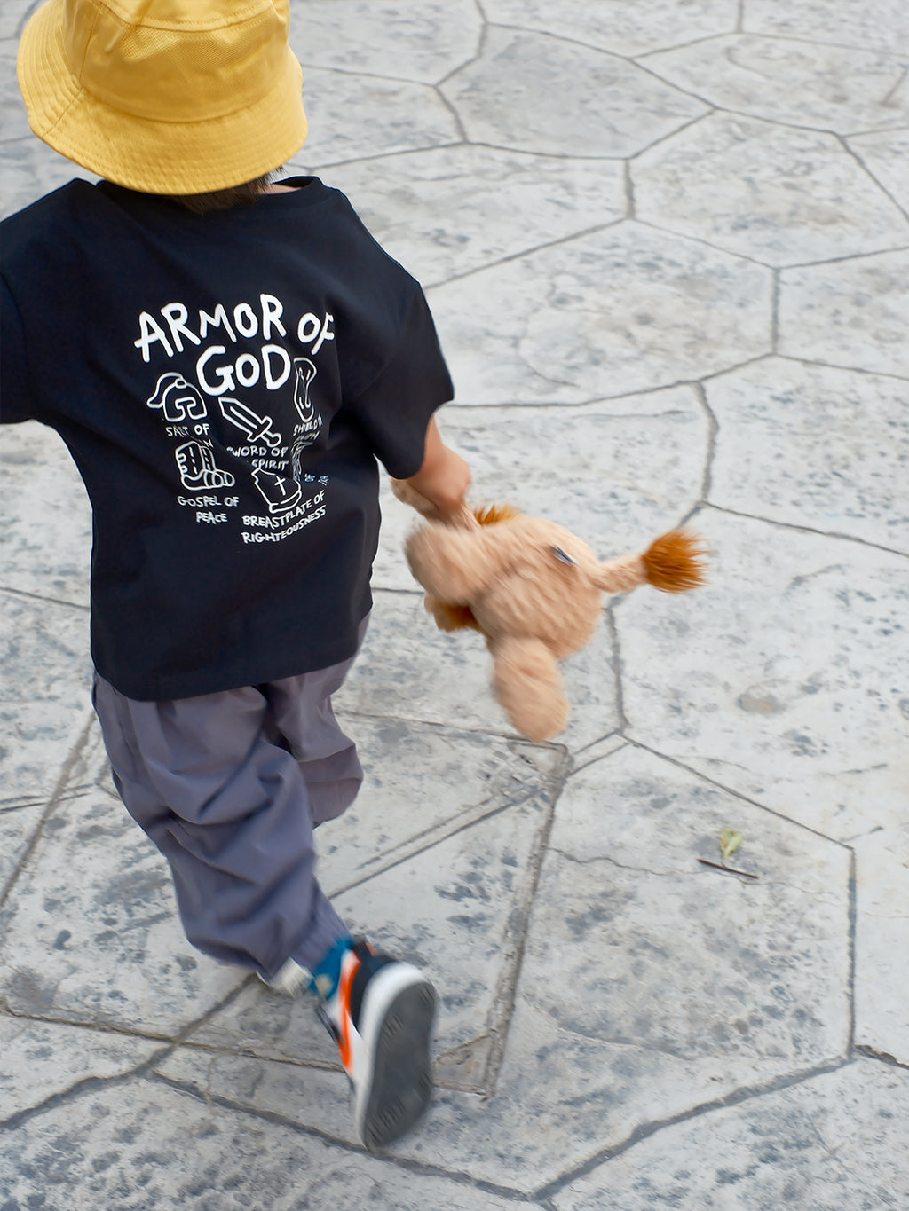 光盐生活馆儿童T恤纯棉40支双纱T恤亲子T恤/天国小勇士