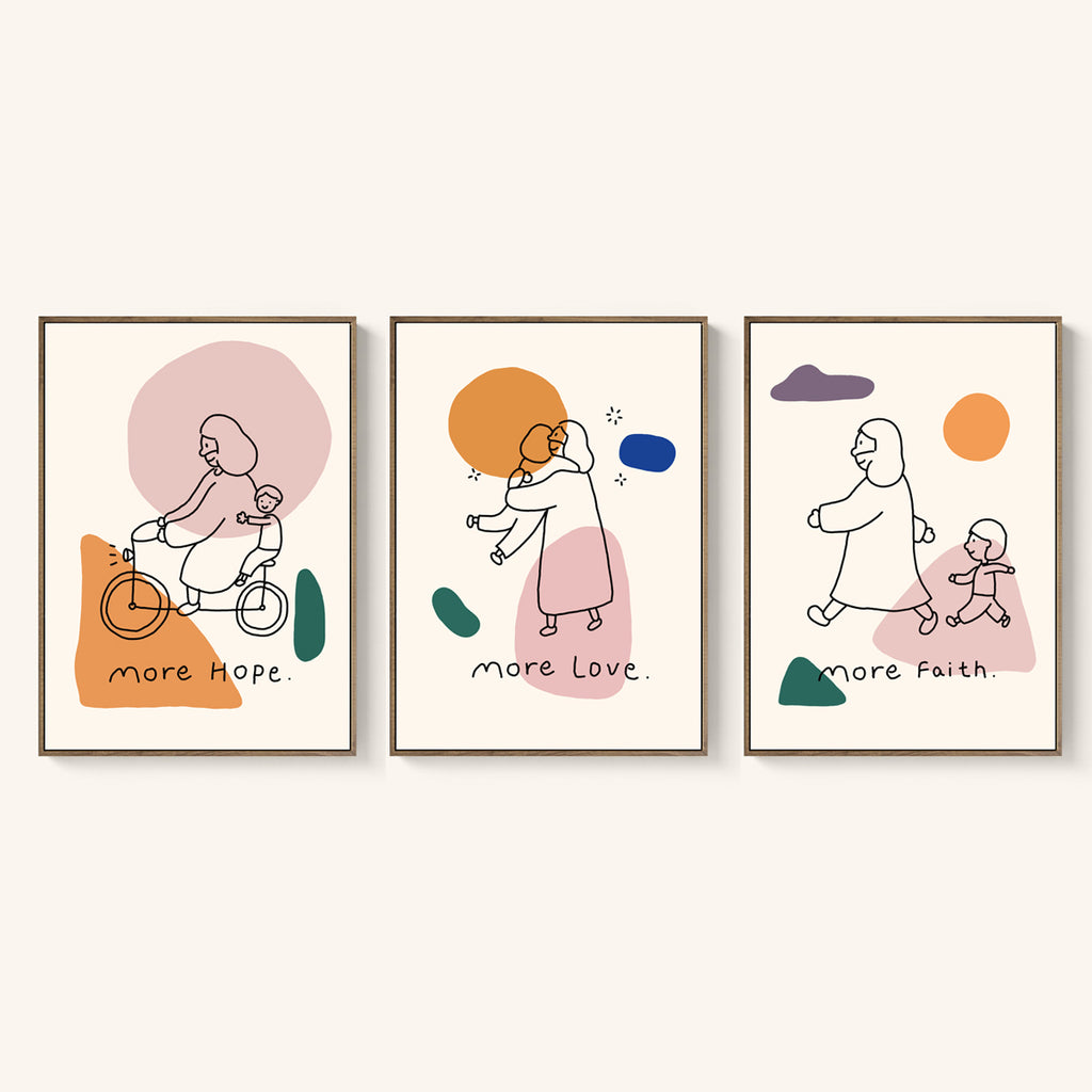 【装饰画】原创设计装饰画 有信有望有爱