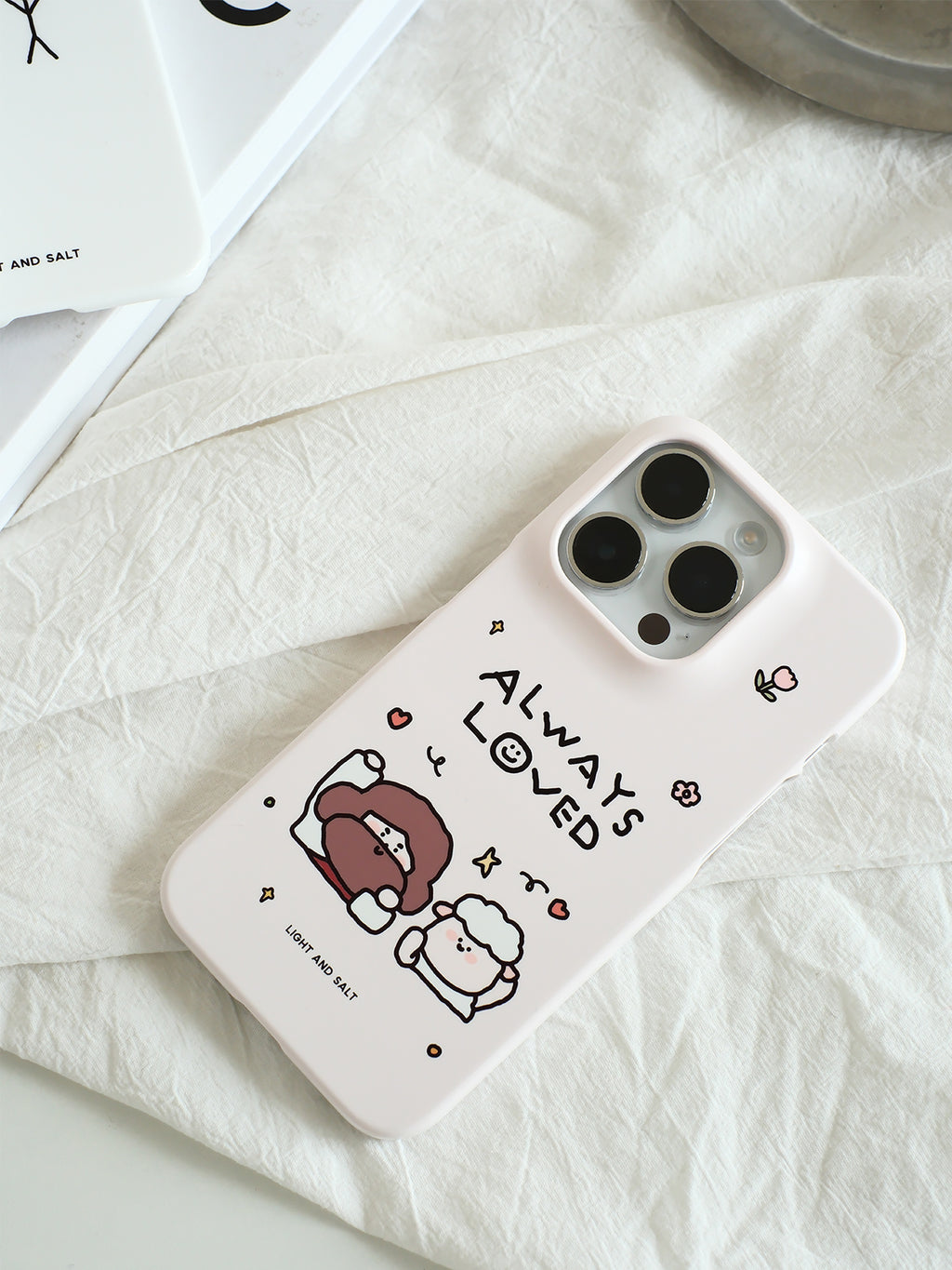 光盐生活馆菲林手机壳韩国进口不发黄不变色半包手机壳/永远被爱 Always loved