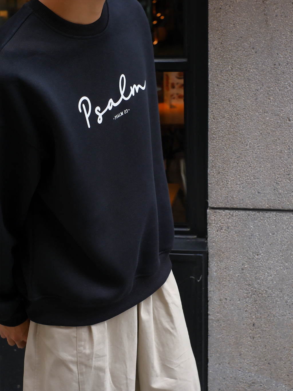 光盐生活馆秋冬新款重磅480g秋冬圆领双层卫衣休闲百搭宽松显瘦/诗篇23篇