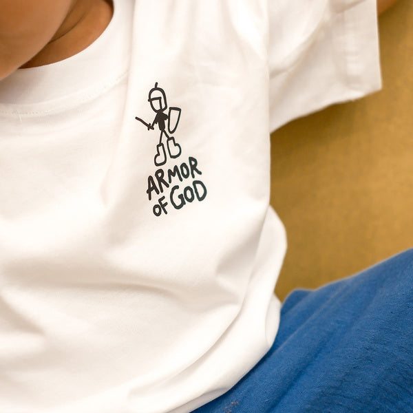 光盐生活馆儿童T恤纯棉40支双纱T恤亲子T恤/天国小勇士