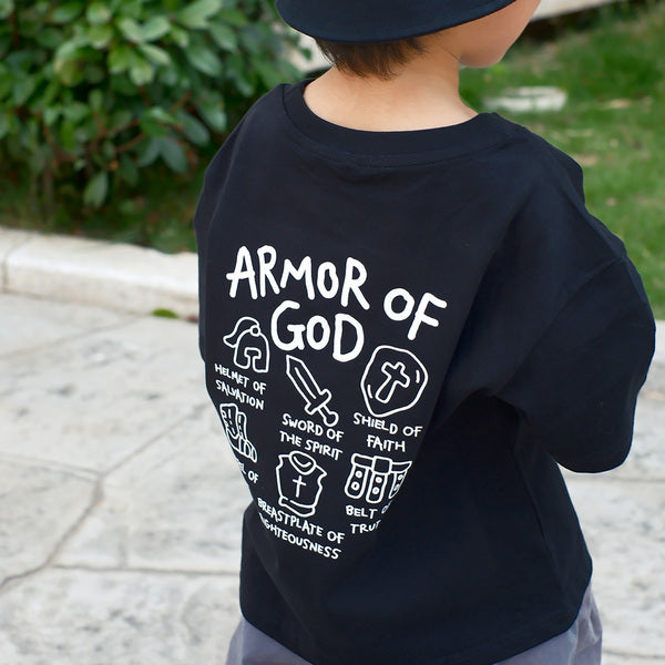 光盐生活馆儿童T恤纯棉40支双纱T恤亲子T恤/天国小勇士