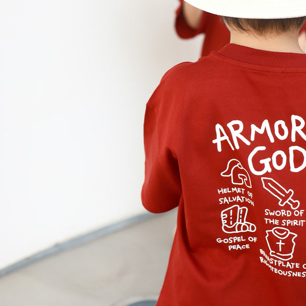 光盐生活馆儿童T恤纯棉40支双纱T恤亲子T恤/天国小勇士