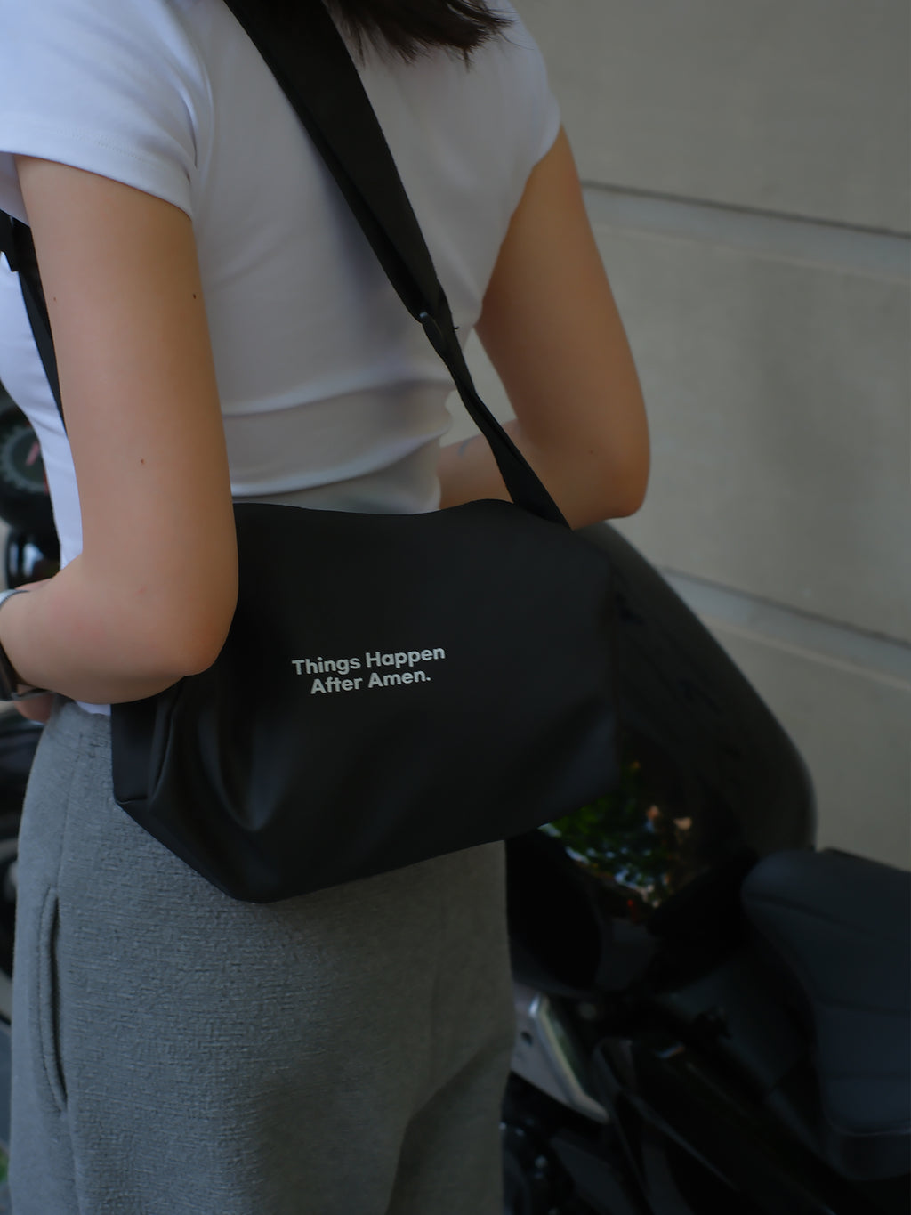 光盐生活馆运动彩色方方包字母单肩包防水布斜挎包/hallelujah/AMEN/All things new