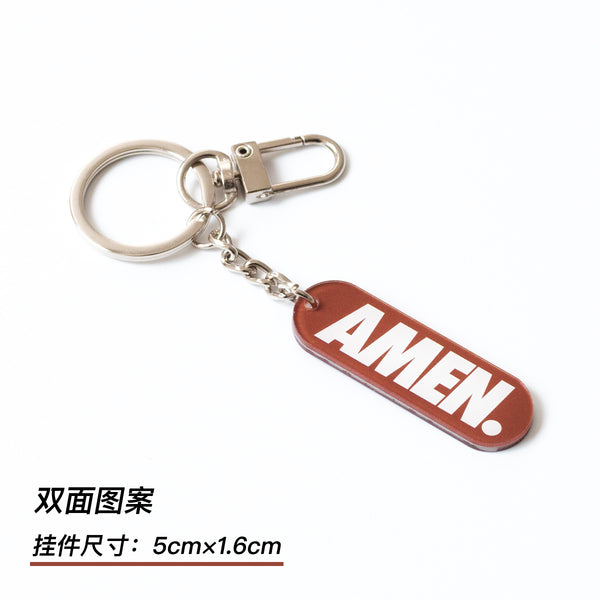 【钥匙扣挂饰】原创手绘系列卡通亚克力钥匙扣包包挂饰 信仰真可爱