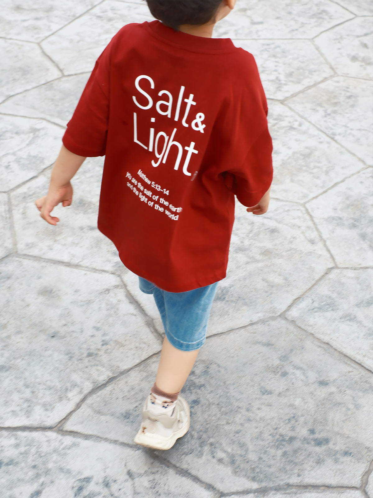 光盐生活馆儿童T恤纯棉40支双纱T恤亲子T恤/小小光和盐