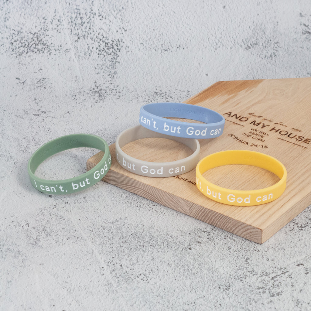 【团契手环】硅胶防水文字鼓励手环 不要忧虑 上帝无所不能