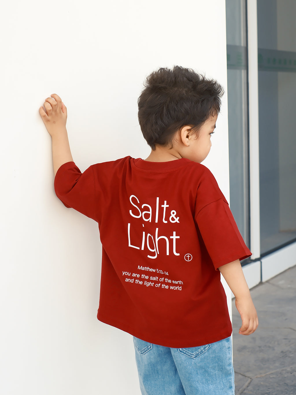 光盐生活馆儿童T恤纯棉40支双纱T恤亲子T恤/小小光和盐