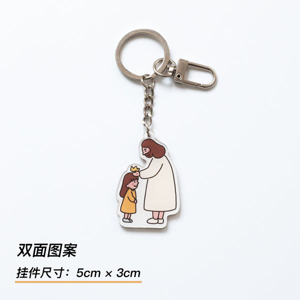 【钥匙扣挂饰】原创手绘系列卡通亚克力钥匙扣包包挂饰 信仰真可爱
