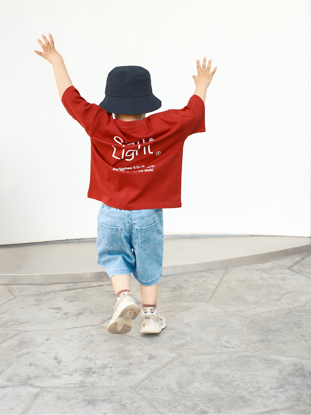 光盐生活馆儿童T恤纯棉40支双纱T恤亲子T恤/小小光和盐