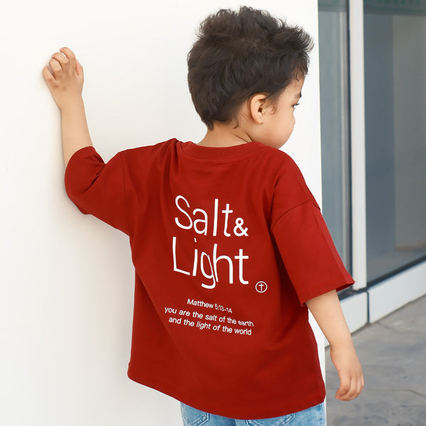 光盐生活馆儿童T恤纯棉40支双纱T恤亲子T恤/小小光和盐