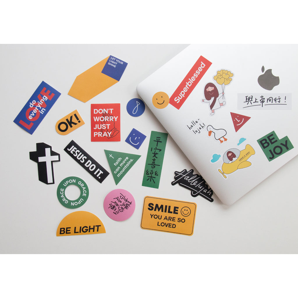 【装饰贴纸】PVC防水手绘卡通文字贴纸