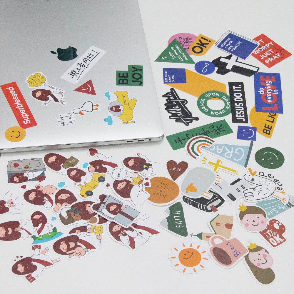 【装饰贴纸】PVC防水手绘卡通文字贴纸