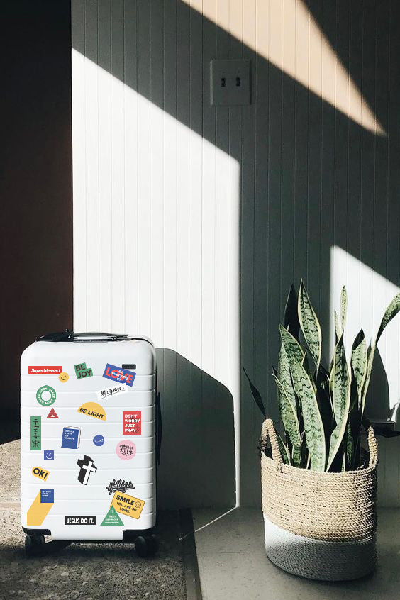 【装饰贴纸】PVC防水手绘卡通文字贴纸