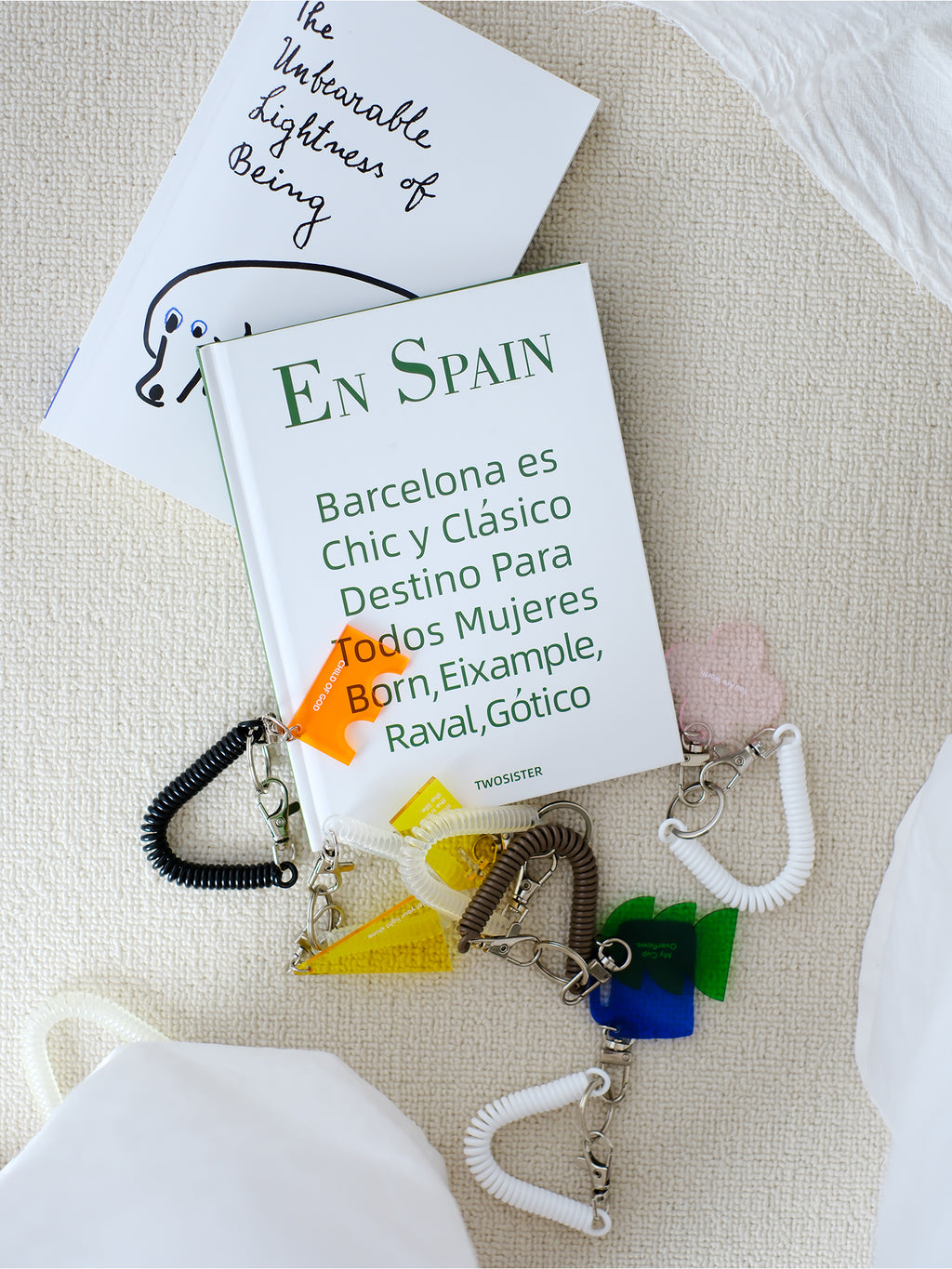 【亞克力鑰匙圈】彩色亞克力鑰匙圈 彈性繩吊飾 可愛設計 小型掛飾 汽車吊飾