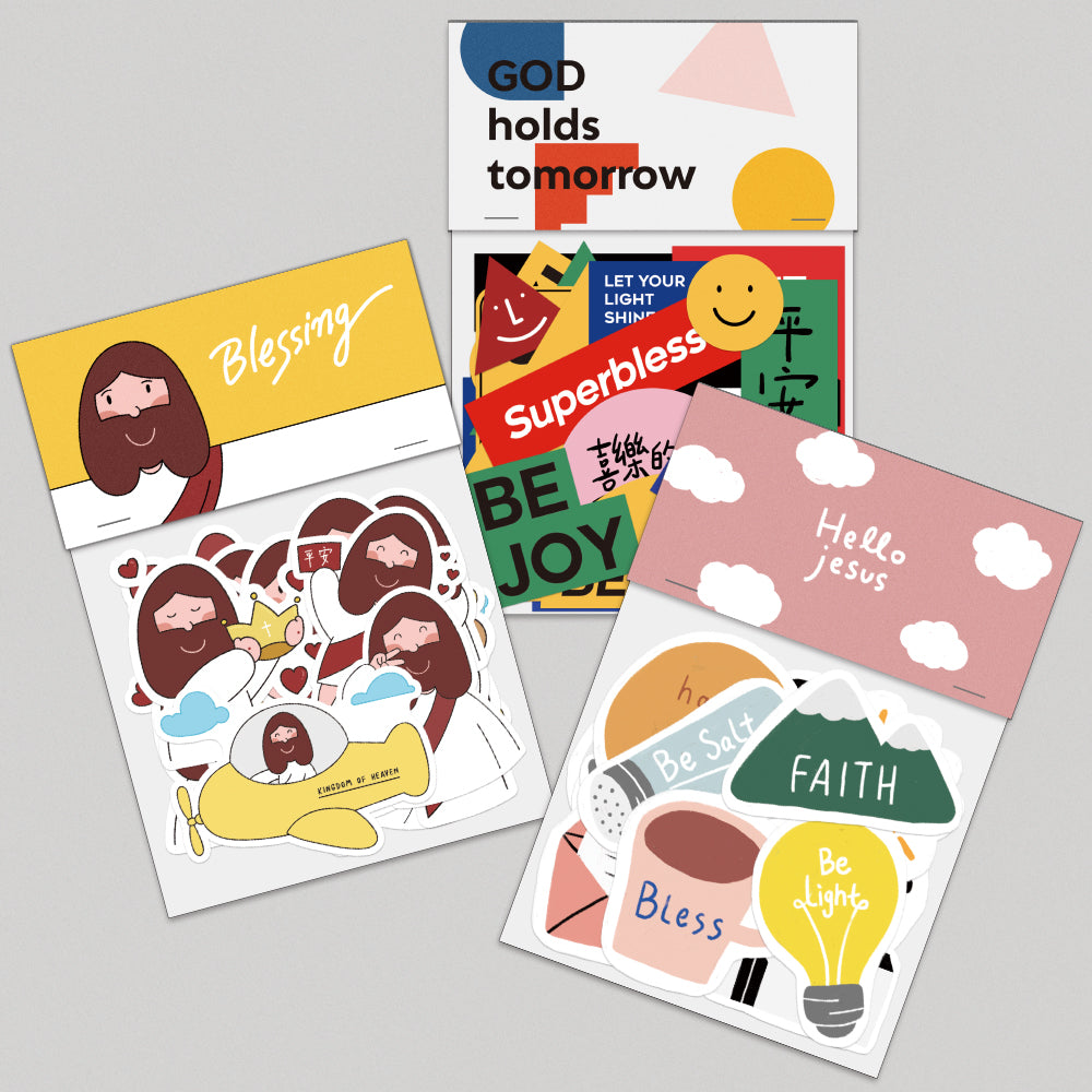 【装饰贴纸】PVC防水手绘卡通文字贴纸