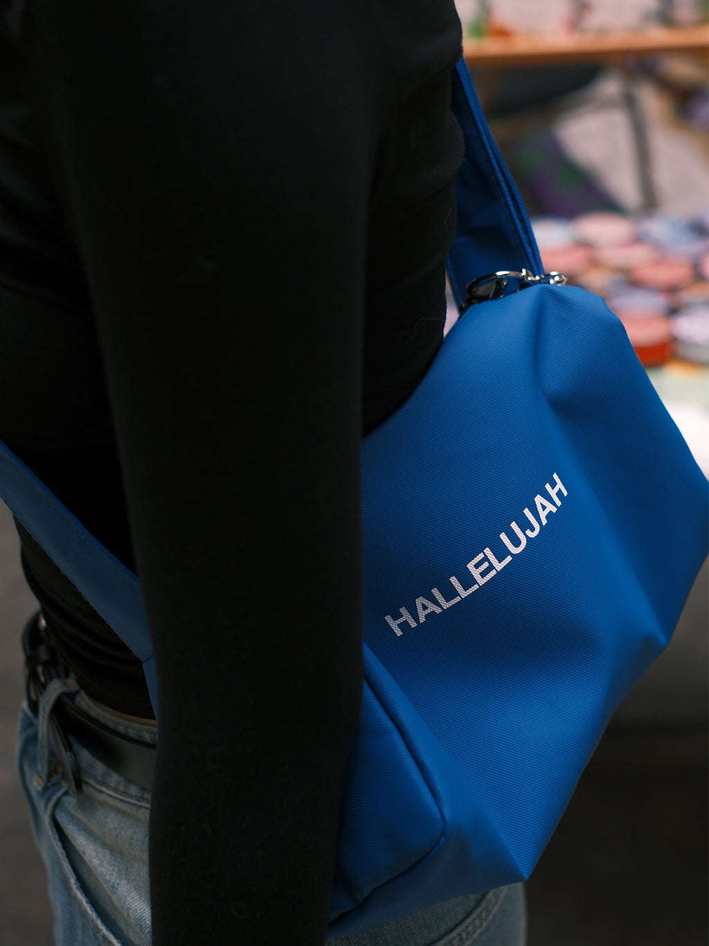 光盐生活馆运动彩色方方包字母单肩包防水布斜挎包/hallelujah/AMEN/All things new