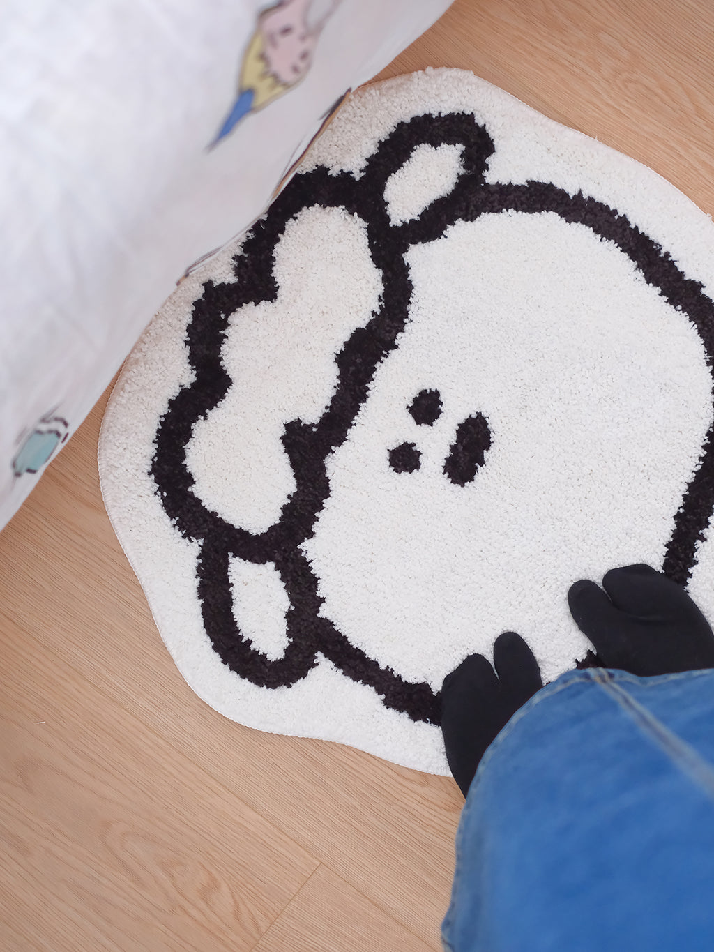 【dayday羊系列地垫】原创卡通插画圆头地垫防滑垫