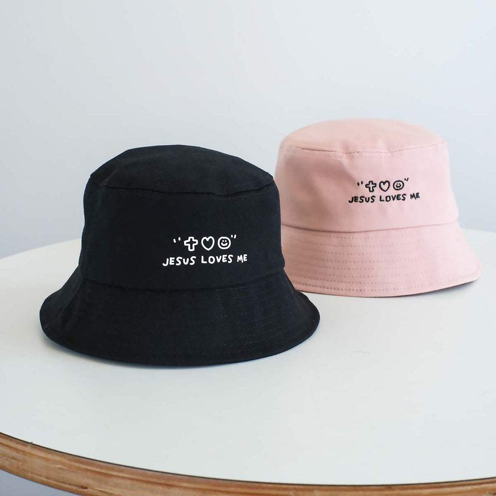 光盐生活馆儿童美好文字渔夫帽/永远是上帝的孩子/耶稣爱我