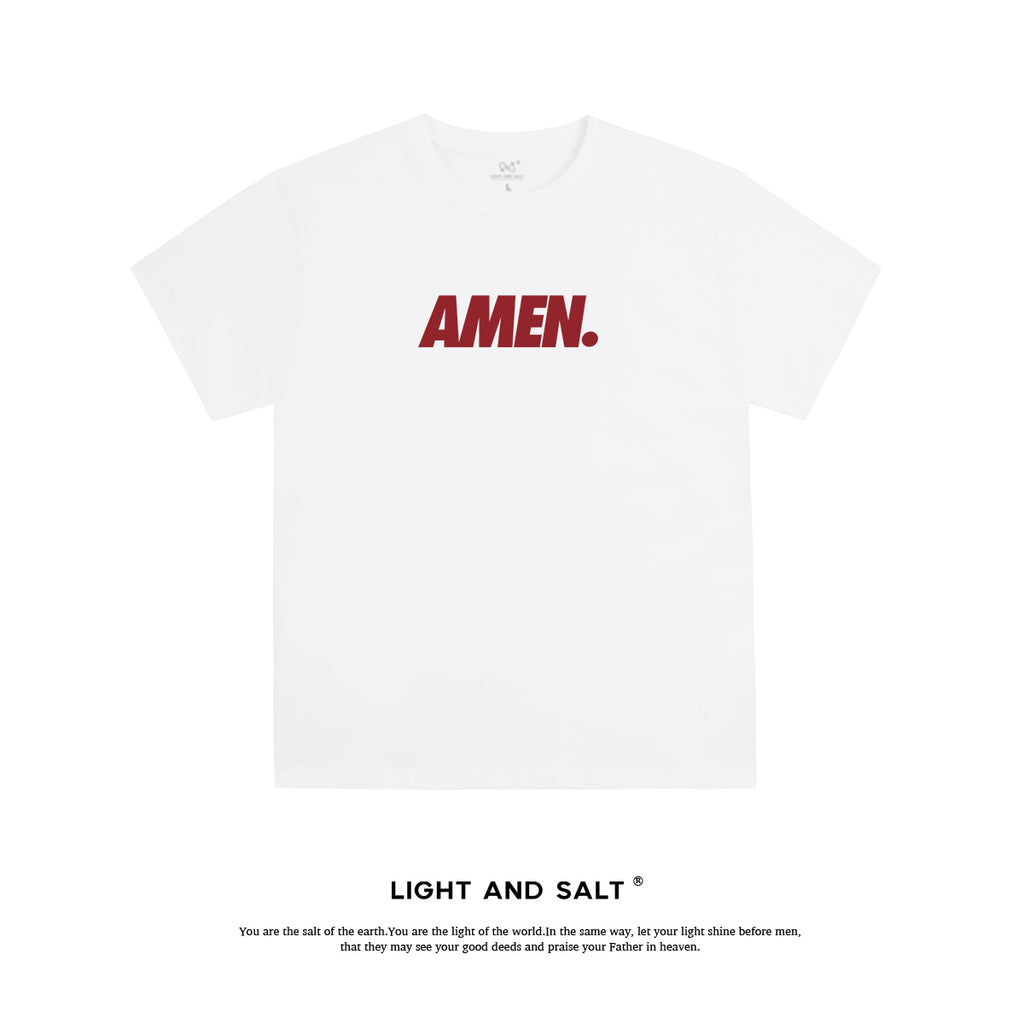 【阿们】糖果色男女款纯棉宽松T恤情侣团契服 阿们/AMEN