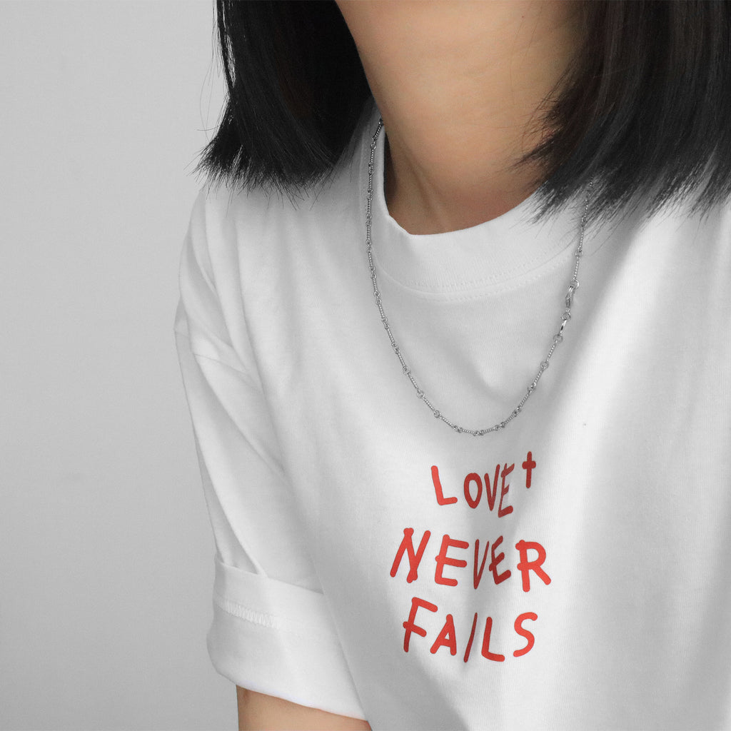 【爱不失败】糖果色男女款纯棉宽松T恤情侣团契服 爱是永不止息