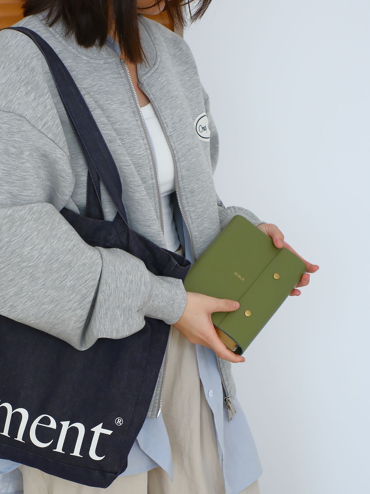 光盐生活馆/原创设计「唯有祢」秋冬棒球夹克外套空气棉外套