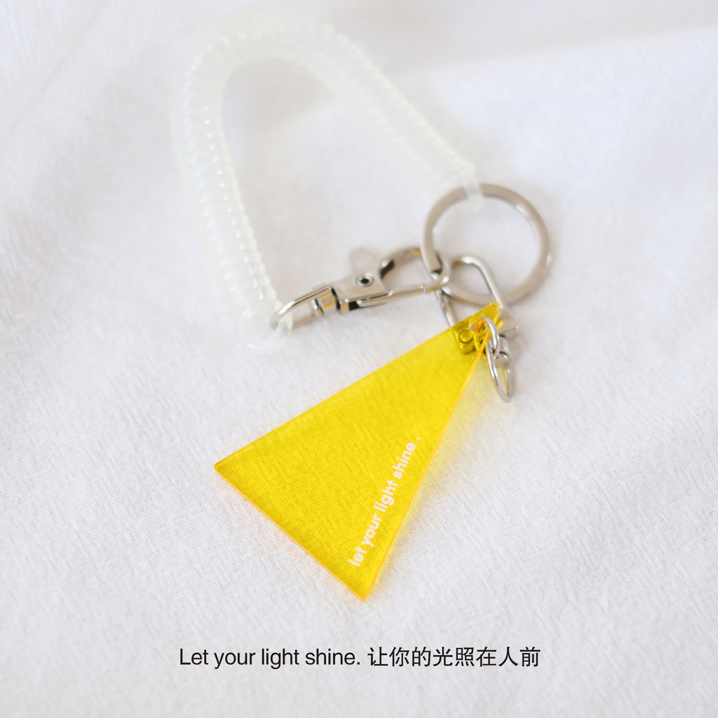 【亞克力鑰匙圈】彩色亞克力鑰匙圈 彈性繩吊飾 可愛設計 小型掛飾 汽車吊飾