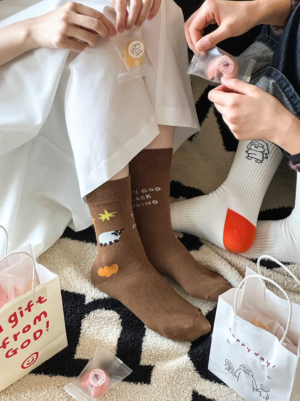 【 Cotton Socks 】 Original Design by Guangyan Life Hall Combed Cotton Socks/Follow Jesus/Walk in Love/The Lord is a Shepherd