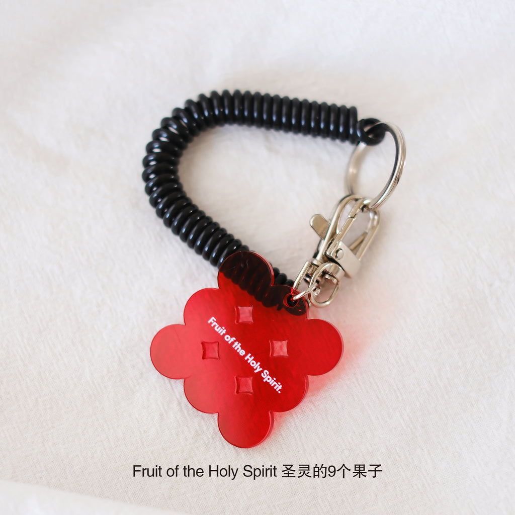 【亞克力鑰匙圈】彩色亞克力鑰匙圈 彈性繩吊飾 可愛設計 小型掛飾 汽車吊飾