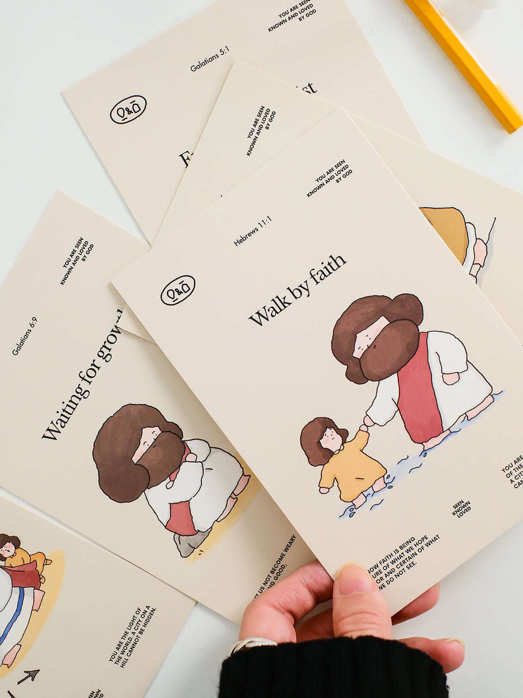 【明信片】光盐生活馆/原创卡通插画经文明信片卡片套装